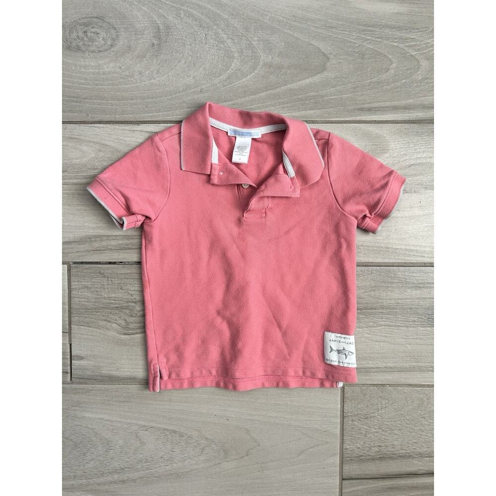 Janie And Jack Boys Pink Polo Shirt Size 2T